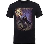 Disturbed - T-Shirt # L Black Unisex # Vortex Colours