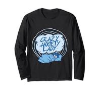Disturbo D'ansia Crazy Anxiety Lady Maglia a Manica
