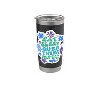 Disturbo D'ansia Eat Sleep Overthink Bicchiere termico in acciaio inox doppia parete