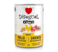 DISUGUAL CANE CUBES ADULTO POLLO, SPECK & FARRO LATTINA 400 GR