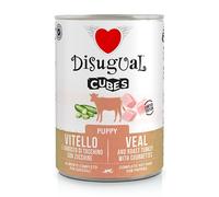 DISUGUAL CANE CUBES PUPPY VITELLO, TACCHINO & ZUCCHINE LATTINA 400 GR