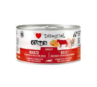 Disugual Dog Adult Cubes 150 gr Manzo e cubetti di arrosto di pollo con zucca - confezione da 12 pezzi - Cibo umido per cani - 1° ORDINE? scegli lo sconto BZR5 / BZR20 + 200 punti fedeltà