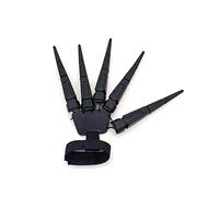 Dita articolare di Halloween, indossabile per le mani, con scheletro stampato 3D, per dita scheletriche, adatti per tutte le dita, per cosplay, feste in maschera (nero, destro)