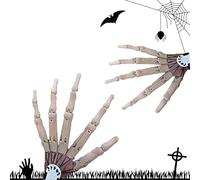 Dita Articolate di Halloween, Stampa 3D Estensione Dita Articolate, Guanto Dita Articolate, Mani Scheletro, Adatto A Tutte Le Dimensioni delle Dita, Un Accessorio Indispensabile per Il Gioc