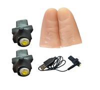 Dita magiche - ABS | Pollice illuminato, finto oggetto di scena convincente per scherzi da primo piano, spettacoli teatrali, feste di compleanno, riunioni di famiglia, festival, include 2 cavi per lam