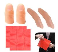 Dita Magiche Del Pollice Finto, 4 Pezzi Punte del Pollice Finte Dito Magico in Plastica Morbido Trucco Magia Giocattolo Spettacolo Teatrale per Adultos Bar Festa Casa Strada