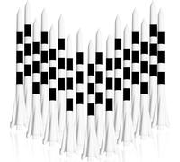 DITA TEN Golf Tee in plastica infrangibile 2 3/4 3 1/4 pollici Valore 50 Cont, 83 mm 70 mm Tee Durable Pro Upgrade Step Up Long Premium Colore Bianco Blu Arancione Verde Misto (Bianco e Nero, 83 mm)