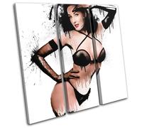 Dita Von Teese Sexy Iconic Celebrities TREBLE TELA parete arte foto stampa