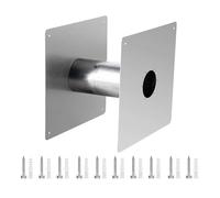 Ditale da parete per stufa a legna, doppio ditale da parete in acciaio, 6,9 cm, a temperatura diretta, per scaldabagno, tubo rotondo, ventilazione 'aria e tubo di sfiato