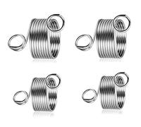 Ditale per Maglieria,4PCS Acciaio Inossidabile Handy Knitting Maglione Finger Coil Tool Filati ditale Dito Guide Ditale per Lavoro a Maglia Accessorio per Cucire 2 Diverse Dimensioni.(19mm,17mm )