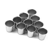 Ditali da cucito Vintage Metallo Cucire sarto Finger Protector Ditali Scudo Pin Needle Grip Argento Macchina da cucire Lavoro a mano Strumenti artigianali fai da te d Pratico e attraente