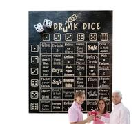 Ditali da gioco a bere in legno, gioco a bere dadi | Set di bevande sfide a dadi in legno - Gioco di festa ubriaco al bar con dadi per adulti, fidanzata, fidanzato, amici, famiglia