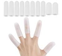 Ditali in Silicone per Dita 10 Pezzi Proteggi Dita Mano Copridito in Silicone per Incrinatura di Dita, Artrite Alle Dita e Altro