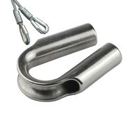 Ditali per cavi metallici,Ditali per cavi metallici,Ditale per corda in acciaio inossidabile | Ditale di sicurezza per cavo a fune, ditale a catena per fune, ditale per