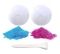 Ditanpu Palline da Golf per Rivelazione di Genere, 2 Palline da Golf per Rivelazione di Genere Set di Palline da Golf Che Esplodono Pallina da Golf Blu E Rosa, Adesivi per Rivelare Genere del Bambino
