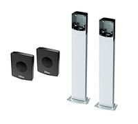 DITEC KIT COPPIA FOTOCELLULE AXP2 CON COLONNINE IN ALLUMINIO AXC50 ALTEZZA 50CM