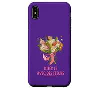 Dites Le Avec Des Fleurs Fleuriste Bouquet Composition Custodia per iPhone XS Max