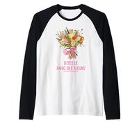 Dites Le avec des Fleurs Fleuriste Bouquet Composition Maglia con Maniche Raglan