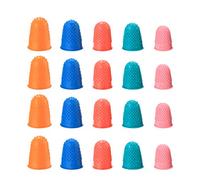 Dito di Gomma Protezione, Proteggi Dito Salvadita in Gomma, Proteggi Dita Mano, Ditali in Gomma per Colla Stick, Lavori di Cucito, Cera a Caldo - 20 Pz