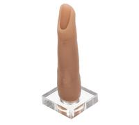 Dito Finto in Silicone per Pratica Manicure, Esemplare Flessibile | Colore Khaki, Riutilizzabile e Leggero, per Formazione in Salone e Uso Iniziale