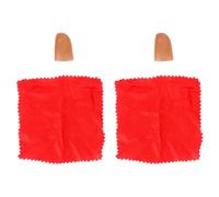 Dito Finto Scenico per Trucchi Classici Fazzoletto di Seta Rosso | Accessorio da Festa e Palco, Effetto Sparizione del Tessuto, Plastico e Stoffa, Aspetto Naturale