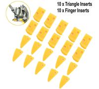 Dito Inserti Dreieckseinsätze Plastica Set Giallo Pacco Leverless Protettore