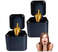 Dito Medio in Una Scatola, 2 Pezzi di Regali a Forma di Dito Medio con la Scritta Solo per Te sul Coperchio, 2 Pollici, Divertente Scatola Regalo Pop-up per Natale, Halloween, Pesce d'aprile
