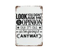 Ditooms Targa in metallo da parete per casa e ufficio, con scritta in lingua inglese "Look You Didn't Ask Me" (lingua italiana non garantita), 30,5 x 20,3 cm