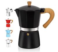 DITOSH 3 Tazze di Alluminio Espresso Stovetop Moka Pot Express Coffee Maker Percolator Italiano Classico Moka Macchina per Caffè Italiano e Cubano Brewing per la Casa e il Campeggio 150ml 5oz