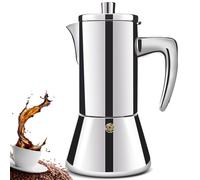 DITOSH 6 Tazze Addensate in Acciaio Inox 304 Moka Pot Stovetop Espresso Maker Percolator Cafeteras Italian Coffee Maker Capable Mocha Coffee Machine Greca Coffee Maker for Home e Camping 300ml 10oz