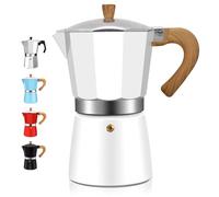 DITOSH 6 Tazze di Alluminio Espresso Stovetop Moka Pot Express Coffee Maker Percolator Italiano Classico Moka Macchina per Caffè Italiano e Cubano Brewing per la Casa e il Campeggio 300ml 10oz
