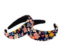 Ditsy - Set di 2 fasce per capelli con motivo floreale, senza cuciture, antiscivolo, per trucco, per la doccia