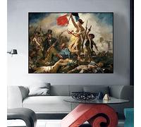 Dittelle Artista Eugene Delacroix Libertà che guida il popolo Poster Tela Pittura Rivoluzione francese Marianne Wall Art Home Decor 70x100cm Frameless
