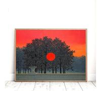Dittelle Banchetto Poster 1958 Rene Magritte Arte Tela Pittura Parete Retro Paesaggio Stampe Nordic Soggiorno Decorazioni per la casa Pittura 40x60cm Senza cornice