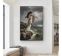 Dittelle Morte di Saffo di Miguel Carbonell Selva Stampe su tela Riproduzione di dipinti famosi Poster per soggiorno Decorazioni per la casa31,4" x47,2(80x120 cm) Senza cornice