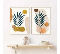 Dittelle Quadri e stampe su tela moderni di Morandi con piante tropicali colorate, perfetti per decorare la camera da letto e la casa (50x70 cm/2 pezzi senza cornice).