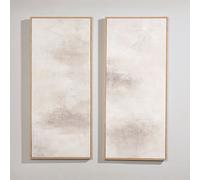 Dittico dipinto grigio e bianco 35×80 cm