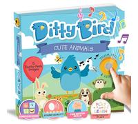 Ditty Bird Cute Animals Canzoni educative per Bambini: Giocattolo per Bambini con 6 Pulsanti sonori per Imparare l’Inglese. Libro Musicale Perfetto per Bambini bilingui a Partire dall’età di 1 Anno.