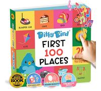 Ditty Bird First 100 Places Interactive Sound Book for Toddle (Libro di cartone)