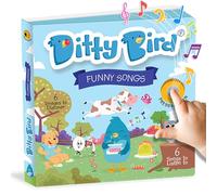 Ditty Bird Funny Songs Canzoni educative per Bambini: Giocattolo per Bambini con 6 Pulsanti sonori per Imparare l’Inglese. Libro Musicale Perfetto per Bambini bilingui a Partire dall’età di 1 Anno.