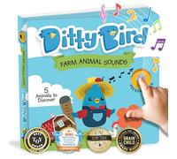 Ditty Bird Libro Animali della Fattoria: Realistico, Interattivo, Sensoriale, Musicale. Ideale 1-3 anni. Giocattoli Canciones de Cuna Resistenti.