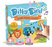 "Ditty Bird Libro Safari per Bambini: Realistico, Interattivo, Sensoriale, Musicale. Ideale 1-3 anni. Giocattoli Canciones de Cuna Resistenti."
