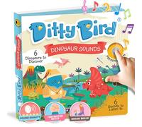 Ditty bird - livre musical sensoriel bébé: Les dinosaures, T-rex, tricératops, vélociraptor