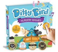 DITTY BIRD Nursery Rhymes canzoni educative per bambini: giocattolo per bambini con 6 pulsanti sonori per imparare l’inglese. Libro musicale perfetto per bambini bilingui a partire dall’età di 1 anno.