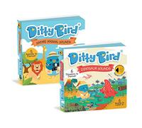 Ditty Bird Safari - 2 libri sonori di animali e dinosauri per bambini