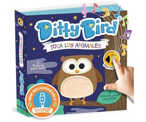 Ditty Bird Toca Los Animales Interactive Sensory Sound Book for Babies 6 - 18 Months Touch and Feel Spanish Books with Textures Early Learning Toy for Infant