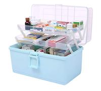 Dittzz Hausapotheke - Valigetta per medicinali a 3 livelli, multifunzione, con maniglia, 34 x 28 x 22,5 cm
