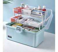 Dittzz - Scatola per farmacia, a 3 strati, per primo soccorso, 34 x 19 x 22,5 cm