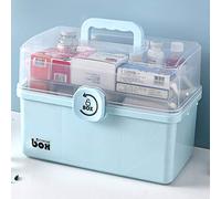 Dittzz Scatola per Medicinali, 3 Strati Scatola di Medicina Contenitore per Medicinali di Emergenza Multifunzione Scatola Immagazzinaggio con Maniglia, 34 x 19 x 22.5cm