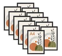 Ditwis 12 Pezzi di Cornice A4, Cornice Nera per 21x29,7 cm Certificati, Foto, Disegni dei bambini e Documenti, Portafoto adatta per Soggiorno, Camera da Letto e Ufficio